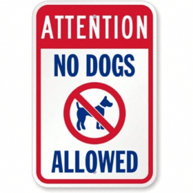 CIFbuy Dogs Not Allowed Sign Durable Metal Outdoor Sign TikTok temu pick-up service
