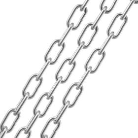 VEVOR Proof Coil Chain, 1/8" x 100', 330 lbs Safe Working Load, Zinc Plated Proof Tested Coil Chain with Two Quick Links